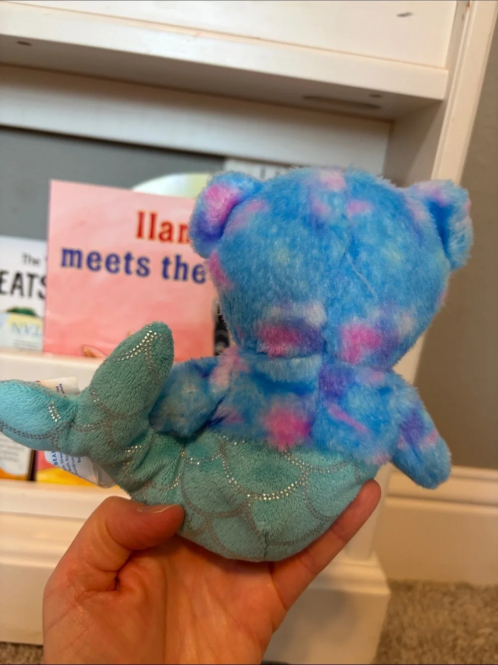 Build-A-Bear Blue and Pink Tie-Dye Mermaid Bear
